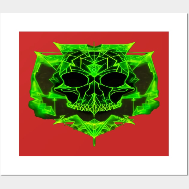 Emerald Skull Wall Art by SeththeWelsh